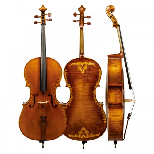 Christina SC200 carved and imported European antique tiger pattern professional cello performance
