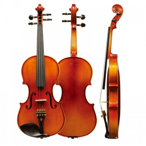 Christina V04 Maple flamed violin, Antique Matte Ebony Wood Natural Handmade Violin, for Adults and Children